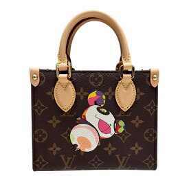 ルイ・ヴィトン LOUIS VUITTON オンザゴーBB　村上隆コラボ M13668 ブラウン PVC　レザー レディース ハンドバッグ【中古】