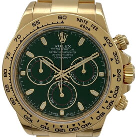 ロレックス ROLEX デイトナ 116508 グリーン K18YG 自動巻き メンズ 腕時計【中古】