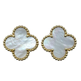 ヴァンクリーフ＆アーペル Van Cleef & Arpels ヴィンテージアルハンブラピアス ゴールド Au750 マザー オブ パール ジュエリー【中古】