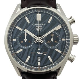 タグ・ホイヤー TAG HEUER カレラ キャリバー ホイヤー02 クロノグラフ 日本90本限定 CBN201A.FC6539 ブルー SS メンズ 腕時計【中古】