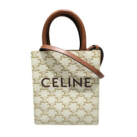 セリーヌ CELINE ミニバーティカルバッグ 194372 アイボリー レディース ショルダーバッグ【中古】