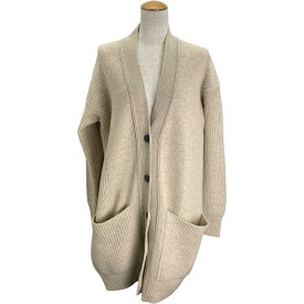 エルメス HERMES カシミヤロングニットカーディガン 3H2700D1 ベージュ カシミヤ レディース カーディガン【中古】