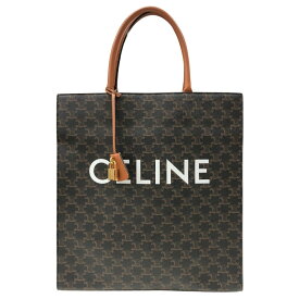 セリーヌ CELINE ミディアム バーティカル カバ 194432 タン トリオンフ・キャンバス レディース ハンドバッグ【中古】