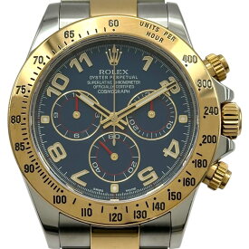 ロレックス ROLEX デイトナ 116523 ブルー ゴールド/ステンレススチール 自動巻き メンズ 腕時計【中古】