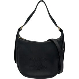 セリーヌ CELINE エロイズスモール ブラック ゴールド金具 レザー レディース ショルダーバッグ【中古】