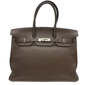 エルメス HERMES バーキン35 □M刻 ショコラ シルバー金具 トリヨン レディース ハンドバッグ【中古】