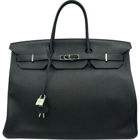 エルメス HERMES バーキン40 D刻印 ブラック シルバー金具 トゴ メンズ ハンドバッグ【中古】