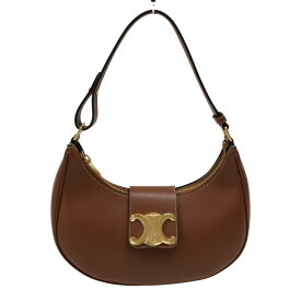 セリーヌ CELINE ミディアム アヴァ 114493 タン ゴールド金具 スムースカーフ レディース ショルダーバッグ【中古】