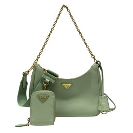 プラダ PRADA Re-Edition 2005 バッグ 1BH204 ライトグリーン ゴールド金具 サフィアーノレザー レディース ショルダーバッグ【中古】