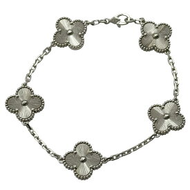 ヴァンクリーフ＆アーペル Van Cleef & Arpels ヴィンテージアルハンブラギョーシェ5Pブレス ホワイトゴールド Au750 ジュエリー【中古】