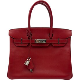 エルメス HERMES バーキン30 □J刻 ルージュヴィフ シルバー金具 エプソン レディース ハンドバッグ【中古】