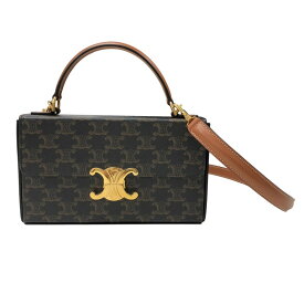 セリーヌ CELINE ボックス トリオンフ ショルダーバッグ 199992 タン トリオンフキャンバス レディース ショルダーバッグ【中古】
