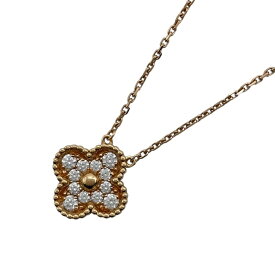 ヴァンクリーフ＆アーペル Van Cleef & Arpels ヴィンテージアルハンブラネックレス ピンクゴールド Au750 ダイヤモンド ジュエリー【中古】