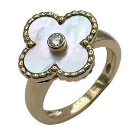 ヴァンクリーフ＆アーペル Van Cleef & Arpels ヴィンテージアルハンブラリング1Pダイヤ ゴールド 750 ジュエリー【中古】