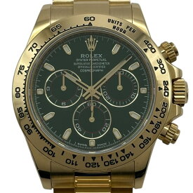 ロレックス ROLEX デイトナ 116508 グリーン ゴールド 自動巻き メンズ 腕時計【中古】
