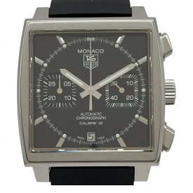 タグ・ホイヤー TAG HEUER モナコ キャリバー12 クロノグラフ CAW2110 ブラック ステンレススチール 自動巻き メンズ 腕時計【中古】