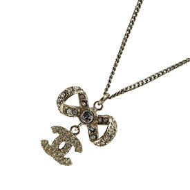 シャネル CHANEL リボンココマークネックレス B11P ゴールド メタル/ラインストーン レディース ネックレス【中古】