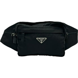 プラダ PRADA ボディバッグ ブラック シルバー金具 ナイロン メンズ ボディバッグ【中古】