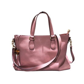 グッチ GUCCI レザートートバッグ 449642 ピンク レザー レディース トートバッグ【中古】