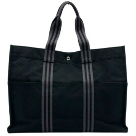 エルメス HERMES フールトゥトートGM ブラック シルバー金具 トワル レディース トートバッグ【中古】