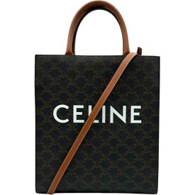 セリーヌ CELINE スモール バーティカル カバ 191542 タン トリオンフキャンバス ユニセックス ショルダーバッグ【中古】