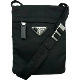 プラダ PRADA ショルダーバッグ ブラック シルバー金具 ナイロン ユニセックス ショルダーバッグ【中古】