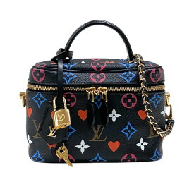 ルイ・ヴィトン LOUIS VUITTON ヴァニティPM M57482 ブラック モノグラム・ゲーム・オン レディース ハンドバッグ ショルダーバッグ【中古】