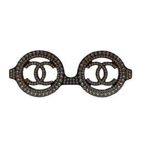 シャネル CHANEL ココマークサングラスブローチ シルバー メタル/ラインストーン アクセサリー【中古】