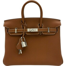 エルメス HERMES バーキン25 K刻 ゴールド シルバー金具 トゴ レディース ハンドバッグ【中古】