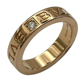 ブルガリ BVLGARI ダブルロゴリング ピンクゴールド 750 ジュエリー【中古】
