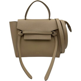 セリーヌ CELINE ベルトバッグ　マイクロ 189153ZVA ベージュ ゴールド金具 レザー レディース ハンドバッグ【中古】