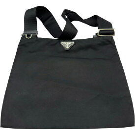 プラダ PRADA ナイロン ショルダーバッグ ブラック ナイロン メンズ ショルダーバッグ【中古】