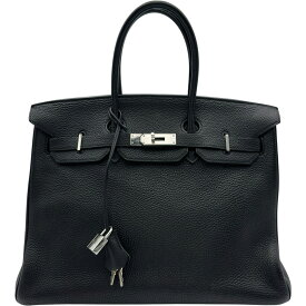 エルメス HERMES バーキン35 □I刻 ブラック シルバー金具 トゴ レディース ハンドバッグ【中古】