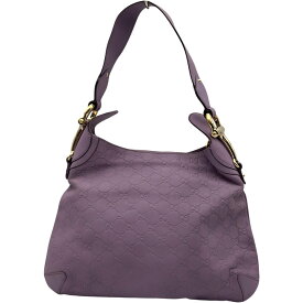 グッチ GUCCI グッチシマワンショルダーバッグ 145826 パープル レザー レディース ショルダーバッグ【中古】
