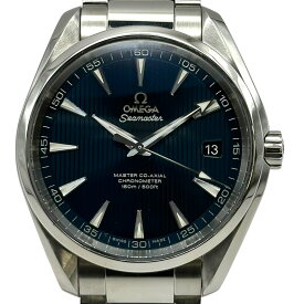 オメガ OMEGA シーマスター アクアテラ 150M マスター コーアクシャル クロノメーター 231.10.42.21.03.003 ネイビー ステンレススチール 自動巻き メンズ 腕時計【中古】