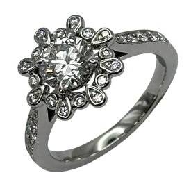ハリーウィンストン HARRY WINSTON ウィンストンブロッサムエンゲージメントリング プラチナ Pt950 ジュエリー【中古】