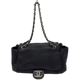シャネル CHANEL ココマーク チェーンショルダー 13番台 ブラック シルバー金具 ラムスキン レディース ショルダーバッグ【中古】