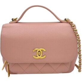 シャネル CHANEL ビジネス アフィニティ チェーンショルダーバッグ A93749 24番台 ピンク ゴールド金具 キャビアスキン レディース ショルダーバッグ【中古】