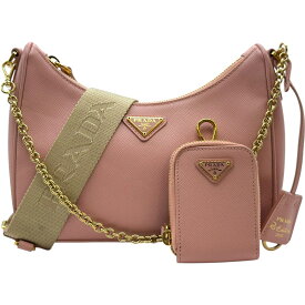 プラダ PRADA Re-Edition 2005 ショルダーバッグ 1BH204 ピンク ゴールド金具 サフィアーノレザー レディース ショルダーバッグ【中古】