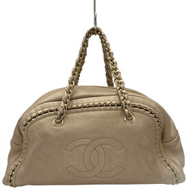 シャネル CHANEL ラグジュアリーライン ボストンバッグ 10番台 ゴールド カーフスキン レディース ボストンバッグ【中古】