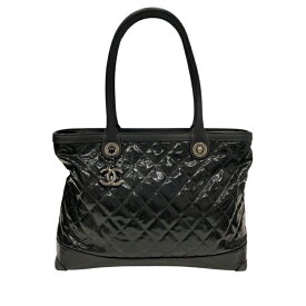 シャネル CHANEL マトラッセトートバッグ ブラックシルバー金具 コーティングキャンバス レディース トートバッグ【中古】