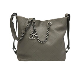 シャネル CHANEL マトラッセチェーンハンドバッグ A98697 グレー カーフ レディース ハンドバッグ【中古】