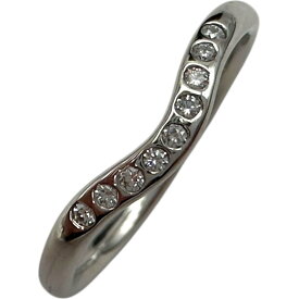 ティファニー TIFFANY＆CO カーブドバンドリング プラチナ Pt950 ジュエリー【中古】