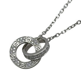 カルティエ Cartier ラブネックレス ホワイトゴールド Au750 ダイヤモンド ジュエリー【中古】