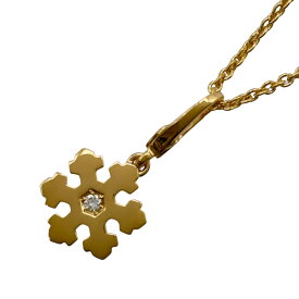 ブルガリ BVLGARI スノーフレークネックレス ゴールド 750 ダイヤモンド ジュエリー【中古】