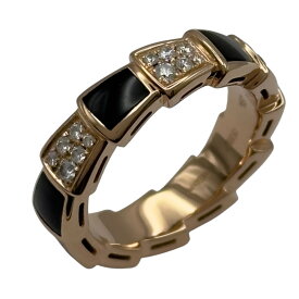 ブルガリ BVLGARI セルペンティヴァイパーリング ピンクゴールド Au750 ダイヤモンド ジュエリー【中古】