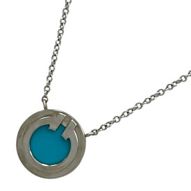 ティファニー TIFFANY＆CO TTWOサークルネックレス ホワイトゴールド Au750/ターコイズ ジュエリー【中古】