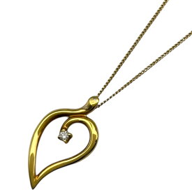 ティファニー TIFFANY＆CO リーフハートネックレス ゴールド 750/ダイヤモンド ジュエリー【中古】