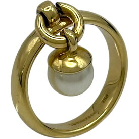ティファニー TIFFANY＆CO ドアノックリング ゴールド 750 パール ジュエリー【中古】