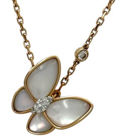 ヴァンクリーフ＆アーペル Van Cleef & Arpels ドゥパピヨンネックレス ピンクゴールド Au750/マザーオブパール/ダイヤモンド ジュエリー【中古】